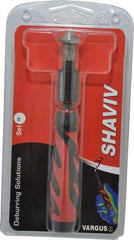 Shaviv - 3 Piece, High Speed Steel Blade, Hand Deburring Tool Set - FR Blade Holder, For Hole Edge - Makers Industrial Supply