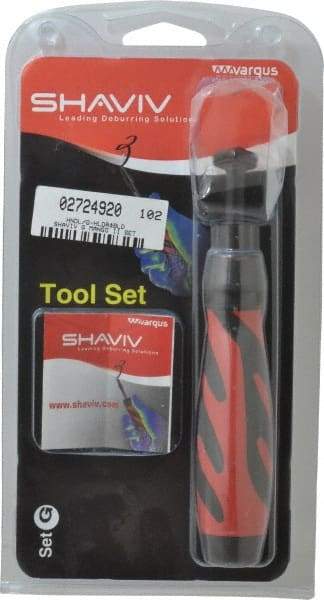 Shaviv - 4 Piece, High Speed Steel Blade, Hand Deburring Tool Set - G Blade Holder, For Slot/Keyway - Makers Industrial Supply