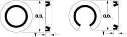 Thomson Industries - 1" Diam, Stainless Steel Bearing Seal for Open External Housing - 3/16" Wide x 1.567" Outside Diam - Makers Industrial Supply