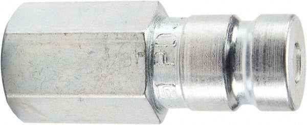 Hydraulic Hose Female Pipe Rigid Nipple Fitting: 1/8″, 1/4-18, 6,000 psi Steel, NPTF, Threaded