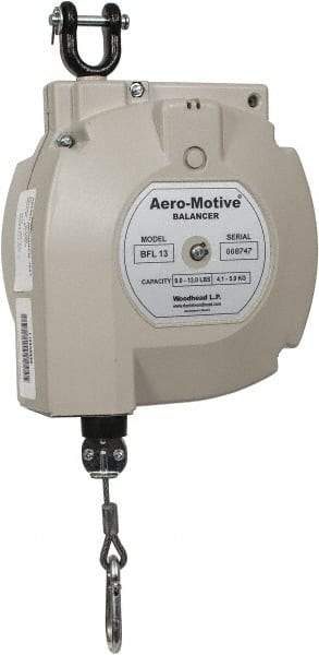 Aero-Motive - 13 Lb Load Capacity, 6.6' Travel Distance, Tool Balancer - Steel Cable, High Impact Composite Housing, Locking Mechanism - Makers Industrial Supply