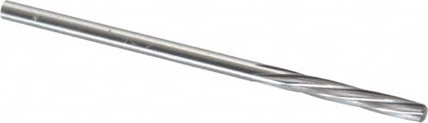 Magafor - 2.54mm Solid Carbide 6 Flute Chucking Reamer - Spiral Flute, 2.54mm Straight Shank, 19/32" Flute Length, 2-1/4" OAL - Makers Industrial Supply