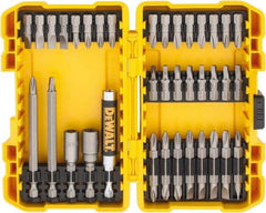 DeWALT - 37 Piece, Screwdriver Bit Set - #1, #2 & #3 Phillips, #1, #2 & #3 Square Recess, #6, #8 & #10 Slotted - Makers Industrial Supply