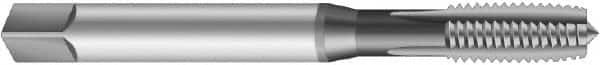 Emuge - 3/4-16 UNF 2BX 4 Flute Nitride Finish Cobalt Straight Flute Machine Tap - Modified Bottoming, Right Hand Thread, 4.331" OAL, 0.984" Thread Length, Oversize - Exact Industrial Supply