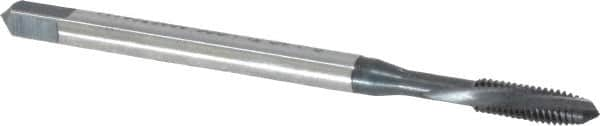 Emuge - #5-44 UNF 3 Flute 2BX Plug Spiral Flute Tap - Cobalt, Nitride Finish, 2.205" OAL, Left Hand Flute, Right Hand Thread, Series Rekord C-Ti - Makers Industrial Supply