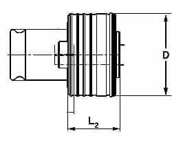 Emuge - 0.381" Tap Shank Diam, 0.286" Tap Square Size, 3/8" Tap, #3 Tapping Adapter - Exact Industrial Supply