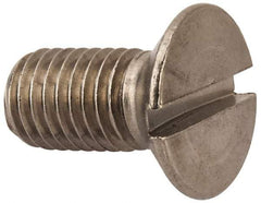 Value Collection - M12x1.75 Metric Coarse, 25mm OAL Slotted Drive Machine Screw - Flat Head, Grade 316 & A4 Stainless Steel, Uncoated, Without Washer - Makers Industrial Supply