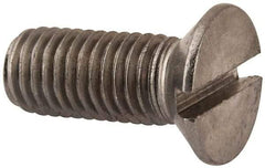 Value Collection - M12x1.75 Metric Coarse, 30mm OAL Slotted Drive Machine Screw - Flat Head, Grade 316 & A4 Stainless Steel, Uncoated, Without Washer - Makers Industrial Supply