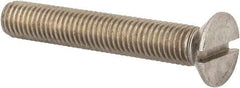 Value Collection - M12x1.75 Metric Coarse, 75mm OAL Slotted Drive Machine Screw - Flat Head, Grade 316 & A4 Stainless Steel, Uncoated, Without Washer - Makers Industrial Supply