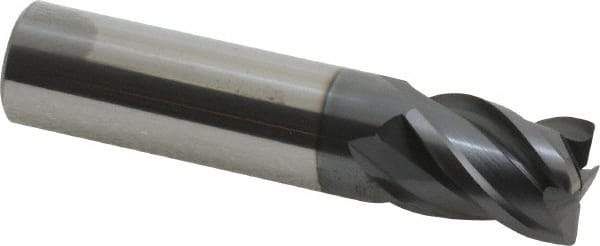 ProMax - 5/8", 4 Flute, Single End, Solid Carbide, 0.03" Corner Radius End Mill - 3" OAL, 40° Helix, Right Hand Flute, 7/8" LOC, Right Hand Cut - Makers Industrial Supply