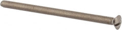 Value Collection - M6x1.00 Metric Coarse, 100mm OAL Slotted Drive Machine Screw - Oval Head, Grade 316 & A4 Stainless Steel, Uncoated, Without Washer - Makers Industrial Supply