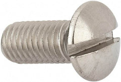 Value Collection - M8x1.25 Metric Coarse, 20mm OAL Slotted Drive Machine Screw - Oval Head, Grade 316 & A4 Stainless Steel, Uncoated, Without Washer - Makers Industrial Supply