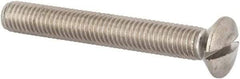 Value Collection - M8x1.25 Metric Coarse, 60mm OAL Slotted Drive Machine Screw - Oval Head, Grade 316 & A4 Stainless Steel, Uncoated, Without Washer - Makers Industrial Supply