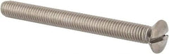 Value Collection - M8x1.25, 80mm OAL Slotted Drive Machine Screw - Oval Head, Grade 316 & A4 Stainless Steel, Uncoated, Without Washer - Makers Industrial Supply