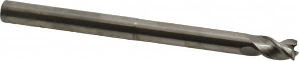 Niagara Cutter - 1/4", 3 Flute, Single End, Solid Carbide, 0.01" Corner Radius End Mill - 3-1/4" OAL, 40° Helix, Right Hand Flute, 5/16" LOC, Right Hand Cut, 1-3/4" Extended Reach - Makers Industrial Supply