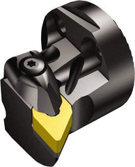 Sandvik Coromant - Right Hand Cut, Size 40, DNMG 150608 Insert Compatiblity, Internal Modular Turning & Profiling Cutting Unit Head - 27mm Ctr to Cutting Edge, 32mm Head Length, Through Coolant, Series T-Max P - Makers Industrial Supply