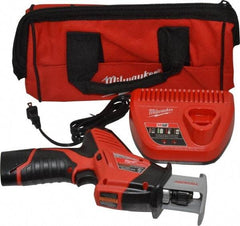 Milwaukee Tool - 12V, 0 to 3,000 SPM, Cordless Reciprocating Saw - 1/2" Stroke Length, 11" Saw Length, 1 Lithium-Ion Battery Included - Makers Industrial Supply