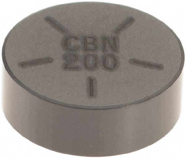 Seco - RNGN32 Grade CBN200 PCBN Turning Insert - Uncoated, Round, 3/8" Inscr Circle, 1/8" Thick - Makers Industrial Supply