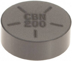 Seco - RNGN32 Grade CBN200 PCBN Turning Insert - Uncoated, Round, 3/8" Inscr Circle, 1/8" Thick - Makers Industrial Supply