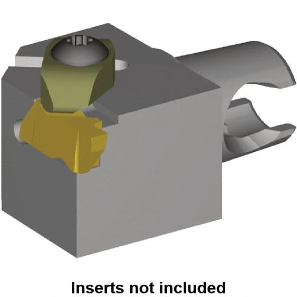 Kennametal - Insert Style NG 2L, 25mm Head Length, Right Hand Cut, External Modular Threading Cutting Unit Head - System Size KM20, 17mm Center to Cutting Edge, Series Top Notch - Makers Industrial Supply