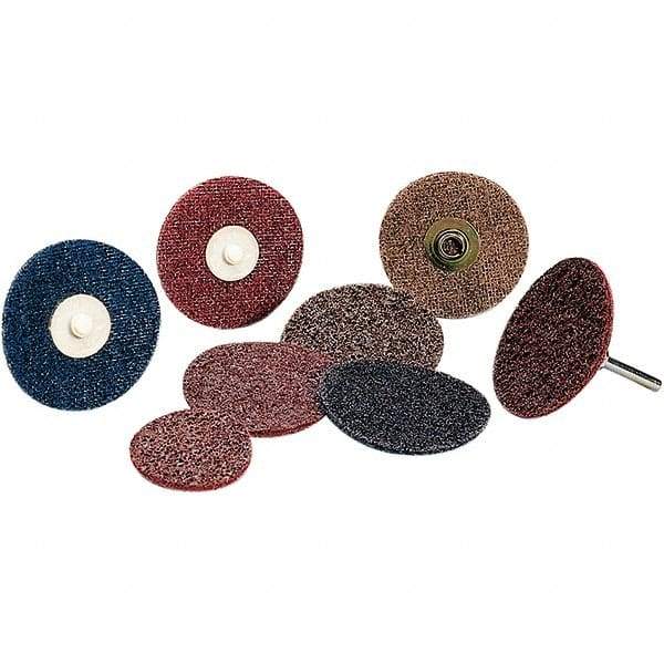 Standard Abrasives - 2" Coarse Grade Deburring Disc - Quick Change Connection, Brown, 20,000 Max RPM - Makers Industrial Supply