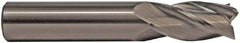 M.A. Ford - 5/8", 1-1/4" LOC, 5/8" Shank Diam, 3-1/2" OAL, 4 Flute, Solid Carbide Square End Mill - Single End, TiN Finish, Spiral Flute, 30° Helix, Centercutting, Right Hand Cut, Right Hand Flute - Makers Industrial Supply