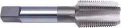 Vermont Tap & Die - 3/4-14 NPT, 5 Flute, Taper Chamfer, Bright Finish, High Speed Steel, Extension Pipe Tap - 4-5/8" OAL, 0.8" Shank Diam, 1-3/8" Thread Length, 0.679" Square Size, 11/16" Square Length, Regular Hook, Series 3180E - Makers Industrial Supply