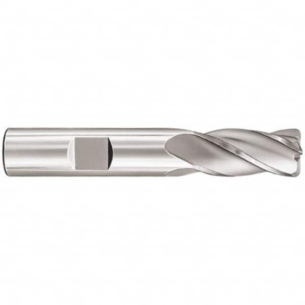 SGS - 1/4", 4 Flute, Single End, Solid Carbide, 0.015" Corner Radius End Mill - 2-1/2" OAL, 30° Helix, Right Hand Flute, 3/4" LOC, Right Hand Cut - Makers Industrial Supply