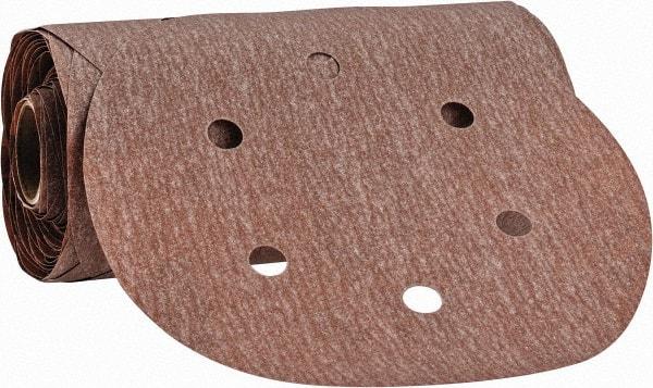 Norton - 6" Diam, 320 Grit Aluminum Oxide Adhesive PSA Disc - Very Fine Grade, Natural, B Weighted Backing, Flexible - Makers Industrial Supply