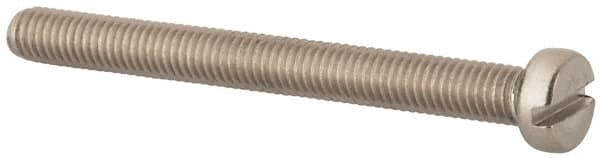 Value Collection - M5x0.80 Metric Coarse, 50mm Length Under Head Slotted Drive Machine Screw - Fillister Head, Grade 316 & A4 Stainless Steel, Uncoated, Without Washer - Makers Industrial Supply