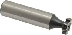 Interstate - 1/2" Diam x 1/8" Face Width, Cobalt, 8 Teeth, Shank Connection Woodruff Keyseat Cutter - Uncoated, 2-1/8" OAL x 1/2" Shank, Staggered Teeth, ANSI 404, Old Standard 3 - Makers Industrial Supply