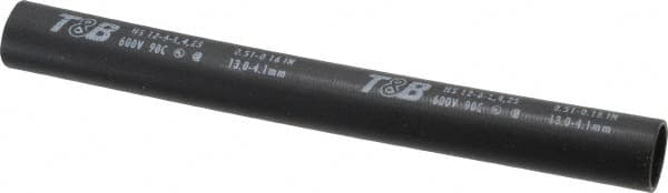 Thomas & Betts - 6" Long, 3:1, Polyolefin Heat Shrink Electrical Tubing - Black - Makers Industrial Supply