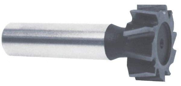 Keo - 1-3/8" Diam x 1/4" Face Width, High Speed Steel, 12 Teeth, Shank Connection Woodruff Keyseat Cutter - Uncoated, 2-1/4" OAL x 1/2" Shank, Staggered Teeth, ANSI 811, Old Standard 22 - Makers Industrial Supply