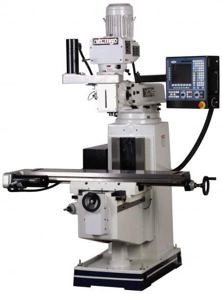 Vectrax - 54" Long x 10" Wide, 3 Phase CNC Milling Machine - Frequency Control, R8 Taper, 5 hp - Makers Industrial Supply