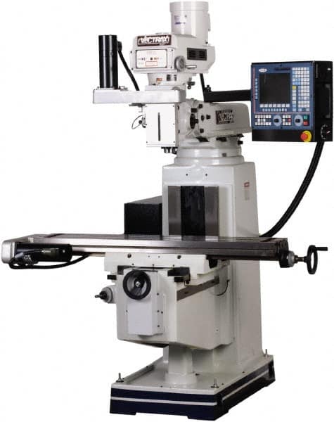 Vectrax - 49" Long x 9" Wide, 3 Phase Fagor 3 Axis 8055i CNC Milling Machine - Variable Speed Pulley Control, R8 Taper, 3 hp - Makers Industrial Supply