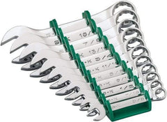 SK - 11 Piece, 3/8 to 1", 12 Point, Combination Wrench Set - Inch System of Measurement, Chrome Finish, Comes in Plastic Tray - Makers Industrial Supply