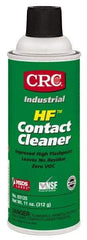 CRC - 11 Ounce Aerosol Contact Cleaner - 205°F Flash Point, 45,700 Volt Dielectric Strength, Flammable, Food Grade, Plastic Safe - Makers Industrial Supply