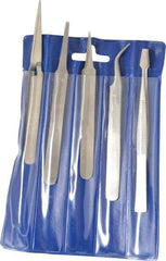 Value Collection - Stainless Steel Tweezer Set - 5 Piece - Makers Industrial Supply