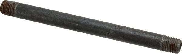 Value Collection - Schedule 80, 1/4" Diam x 6-1/2" Long Black Pipe Nipple - Threaded - Makers Industrial Supply