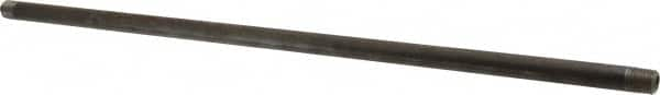 Value Collection - Schedule 80, 1/4" Diam x 18" Long Black Pipe Nipple - Threaded - Makers Industrial Supply