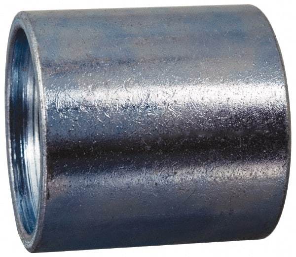 Made in USA - Class 150, 4" Galvanized Pipe Coupling - Threaded, Malleable Iron - Makers Industrial Supply