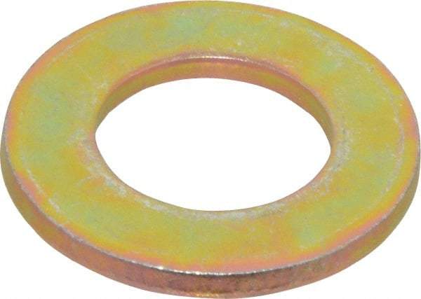 Made in USA - 3/4" Screw, Grade 8 Alloy Steel SAE Flat Washer - 13/16" ID x 1-1/2" OD, 0.146" Thick, Zinc Yellow Dichromate Finish - Makers Industrial Supply