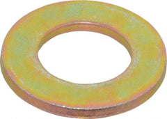 Made in USA - 3/4" Screw, Grade 8 Alloy Steel SAE Flat Washer - 13/16" ID x 1-1/2" OD, 0.146" Thick, Zinc Yellow Dichromate Finish - Makers Industrial Supply