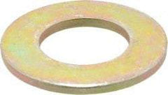 Made in USA - 1" Screw, Grade 8 Alloy Steel SAE Flat Washer - 1-1/16" ID x 2" OD, 0.16" Thick, Zinc Yellow Dichromate Finish - Makers Industrial Supply