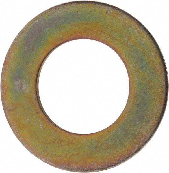 Made in USA - 1-3/8" Screw, Grade 8 Alloy Steel SAE Flat Washer - 1-7/16" ID x 2-3/4" OD, 0.213" Thick, Zinc Yellow Dichromate Finish - Makers Industrial Supply