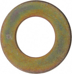 Made in USA - 1-3/8" Screw, Grade 8 Alloy Steel SAE Flat Washer - 1-7/16" ID x 2-3/4" OD, 0.213" Thick, Zinc Yellow Dichromate Finish - Makers Industrial Supply