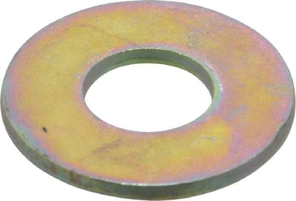 Made in USA - 9/16" Screw, Grade 8 Alloy Steel USS Flat Washer - 0.62" ID x 1.499" OD, 0.132" Thick, Zinc Yellow Dichromate Finish - Makers Industrial Supply