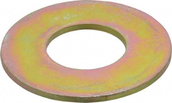 Made in USA - 1-1/4" Screw, Grade 8 Alloy Steel USS Flat Washer - 1.368" ID x 3.03" OD, 0.192" Thick, Zinc Yellow Dichromate Finish - Makers Industrial Supply