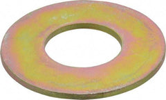 Made in USA - 1-1/4" Screw, Grade 8 Alloy Steel USS Flat Washer - 1.368" ID x 3.03" OD, 0.192" Thick, Zinc Yellow Dichromate Finish - Makers Industrial Supply