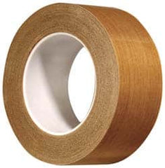 3M - 36 Yd Long x 4" Wide, Series 5453, Brown Silicone Glass Cloth/PTFE Tape - 8.2 mil Thick, 175 Lb/In Tensile Strength - Makers Industrial Supply